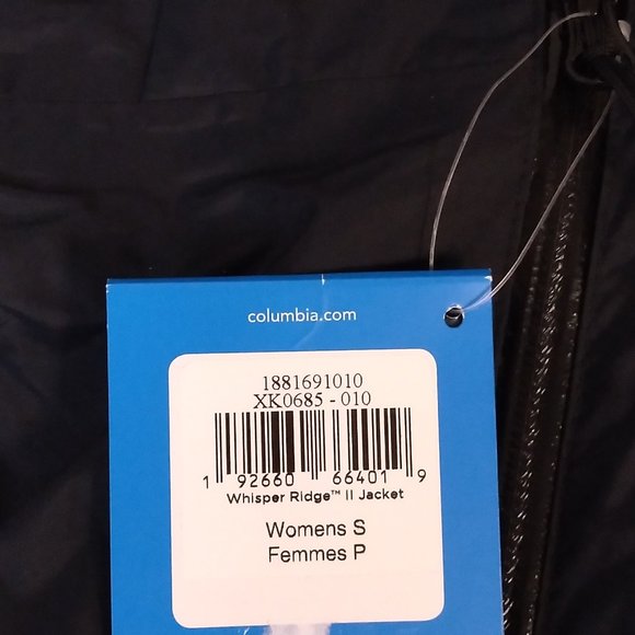 🆕Columbia Women's Whisper Ridge II Jacket, Small - Black, Brand NEW, Authentic - Picture 4 of 8